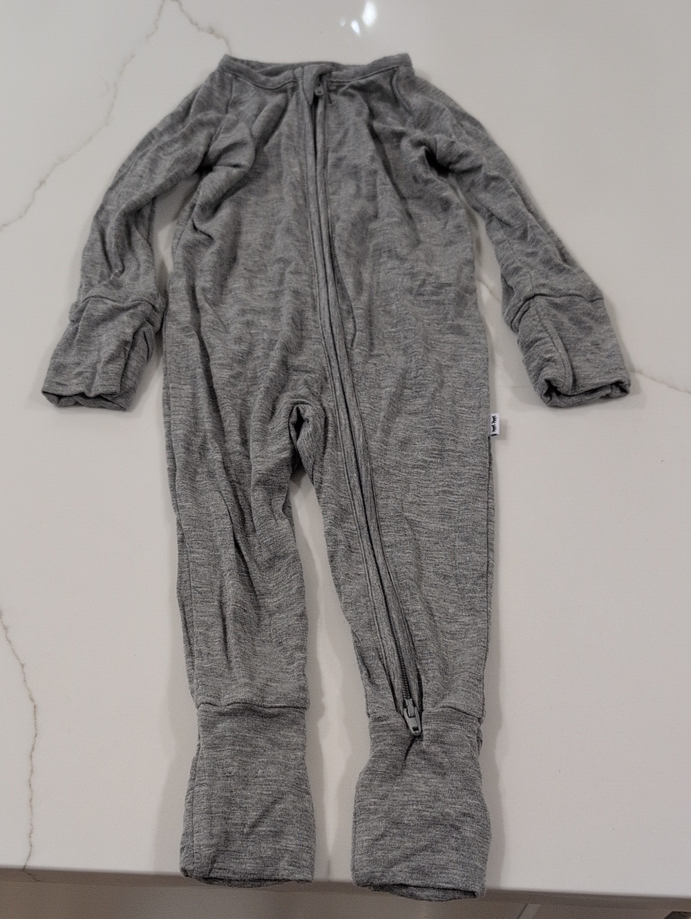 Little Sleepies Heather Gray Kids Footed One-Piece Pajama